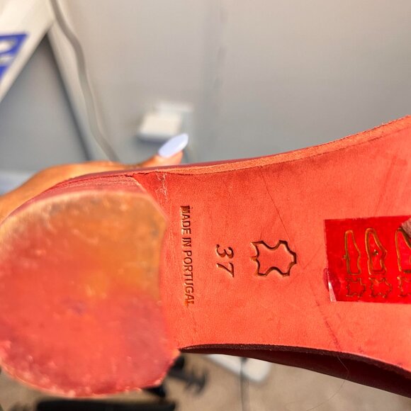 Cotelac Heels EU37, US7, UK4 Red Dress Shoes Formal Women's Made in Portugal - Picture 6 of 10